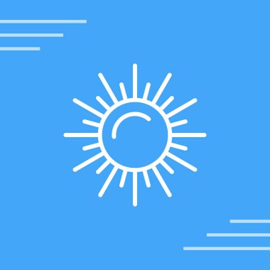 Güneş. Web simgesi basit illüstrasyon