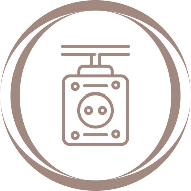 Kablo ağ simgesi basit illüstrasyon