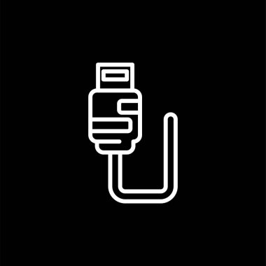 usb simgesi, vektör illüstrasyonu basit tasarım