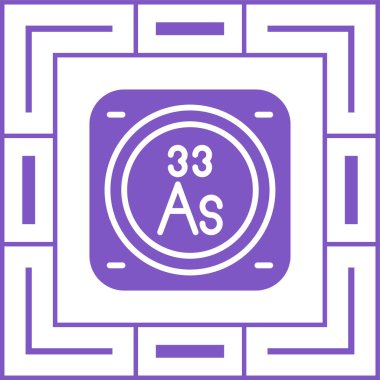 Arsenik kimyasal element. Web simgesi basit illüstrasyon