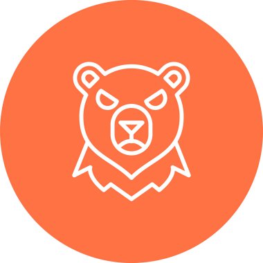 Ayı ağı simgesi, basit vektör illüstrasyonu