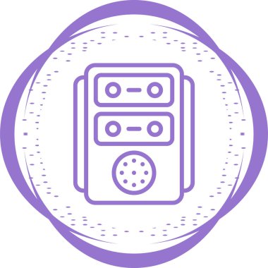 Masaüstü bilgisayar simgesi, vektör illüstrasyonu basit tasarım