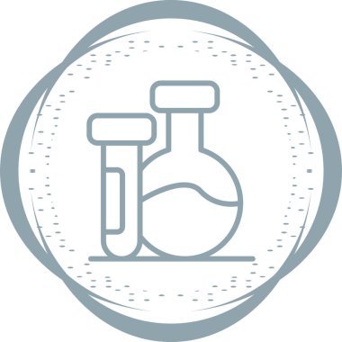 vektör matarası ve tüp simgesi çizimi