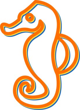 seahorse logo vector icon illustration clipart