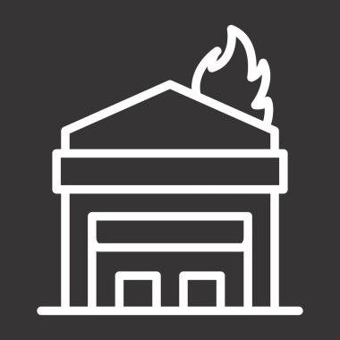 Yangın web simge vektör çizim