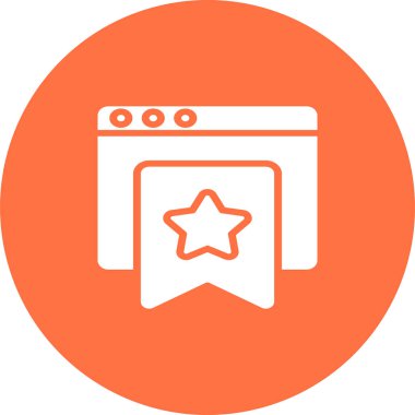 Yer İmi Sekmeleri web simgesi, basit vektör illüstrasyonu