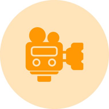 Film kamerası simgesinin vektör illüstrasyonu 