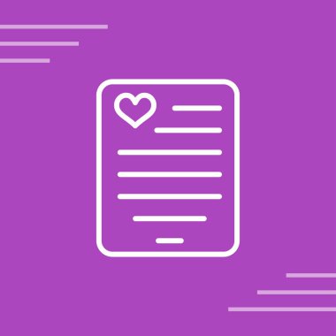 Şiir ikonu vektör illüstrasyonlu belge