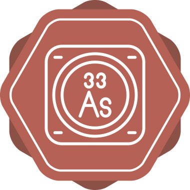Arsenik kimyasal element. Web simgesi basit illüstrasyon