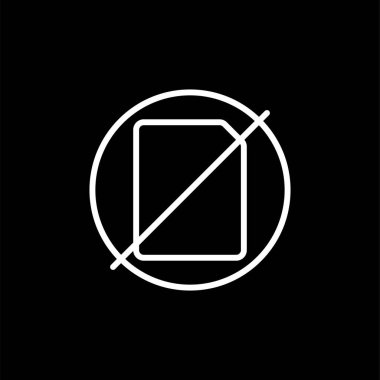 Beyaz Arkaplanda Kağıtsız Simge İzole Edildi