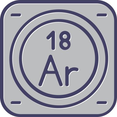 Periyodik tablo ağının kimyasal elementi basit illüstrasyon