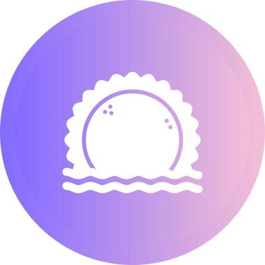 Güneş. Web simgesi basit illüstrasyon