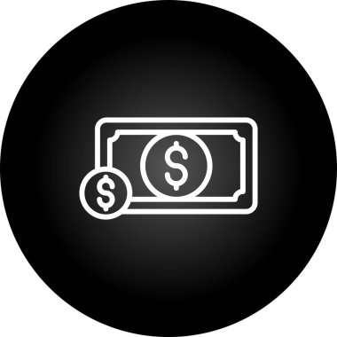 Para için. Web simgesi basit illüstrasyon