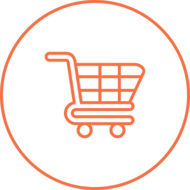 Alışveriş arabası ikon vektör illüstrasyonu