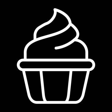 cupcake, web simgesi basit illüstrasyon