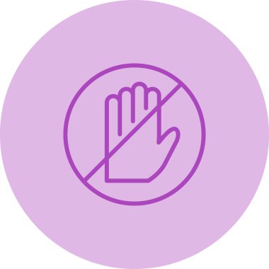 Kısıtlama web simgesi vektör illüstrasyonu 