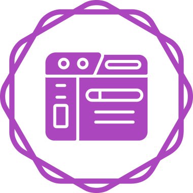 tarayıcı web simgesi, vektör illüstrasyonu 