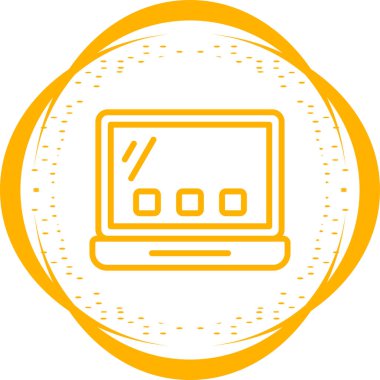 dizüstü bilgisayar simgesi, vektör illüstrasyonu basit tasarım