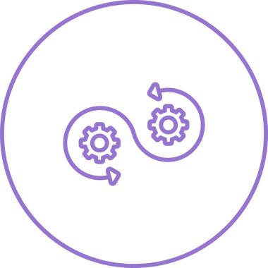 DevOps simgesi, vektör illüstrasyonu basit tasarım