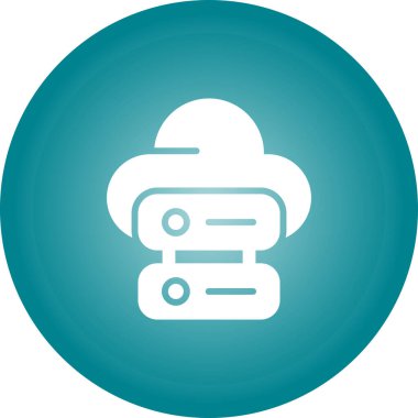 Web sunucu simgesi vektör illüstrasyonu