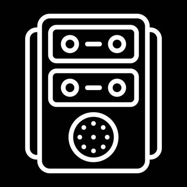 Masaüstü bilgisayar simgesi, vektör illüstrasyonu basit tasarım