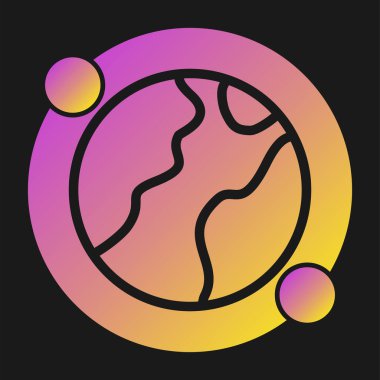 Earth icon, vector illustration simple design