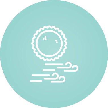 Güneş. Web simgesi basit illüstrasyon