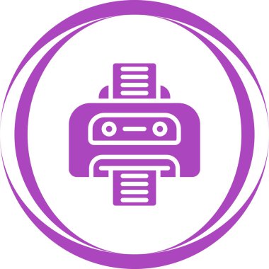 Yazıcı. Web simgesi basit illüstrasyon