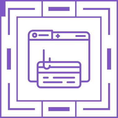 Bir Phishing simgesinin vektör illüstrasyonu 