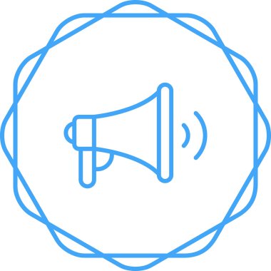 Genel Adres Sistemi Web simgesi vektör illüstrasyonu 