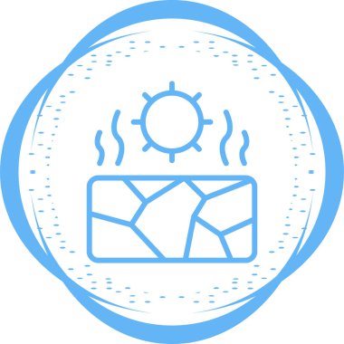 Kuraklık kavramı simgesinin web illüstrasyonu