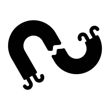 Kırık Kablo web simgesi, basit illüstrasyon 