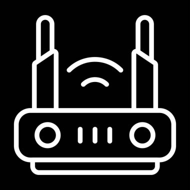 router vektör simgesi, tasarım taslağı 