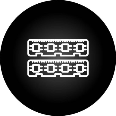 Ram Bellek simgesi, vektör illüstrasyonu basit tasarım