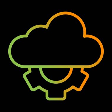 Api bulut simgesinin vektör illüstrasyonu