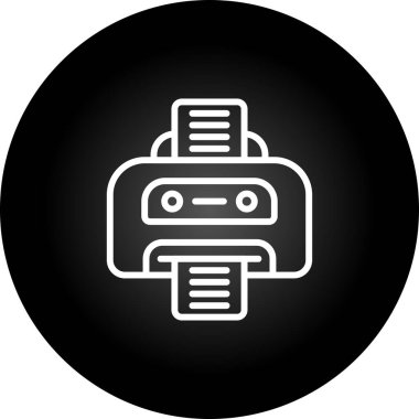 Yazıcı. Web simgesi basit illüstrasyon