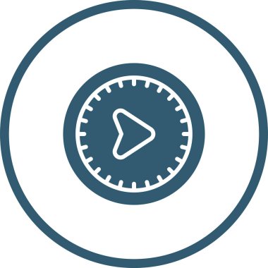 Doğu yönü web illüstrasyonlu pusula simgesi