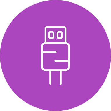 usb simgesi, vektör illüstrasyonu basit tasarım