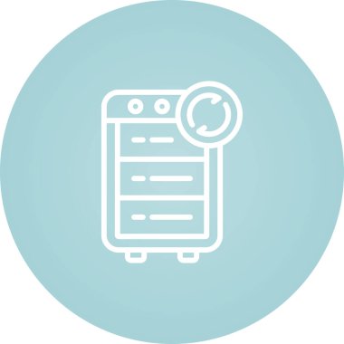 Yedekleme Sunucusu simgesi, vektör illüstrasyonu basit tasarım