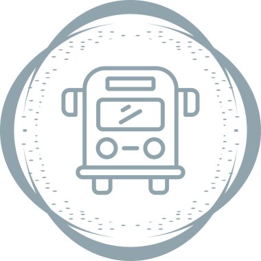 Otobüs. Web simgesi basit illüstrasyon