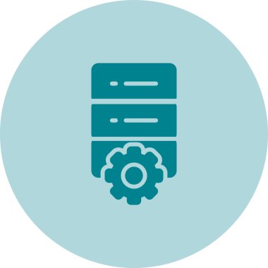 Sunucu Desteği simgesi, vektör illüstrasyonu basit tasarım