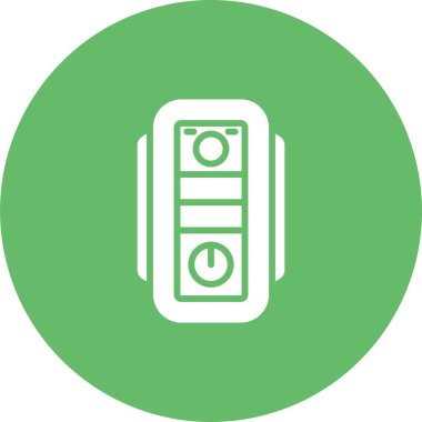 Masaüstü bilgisayar simgesi, vektör illüstrasyonu basit tasarım