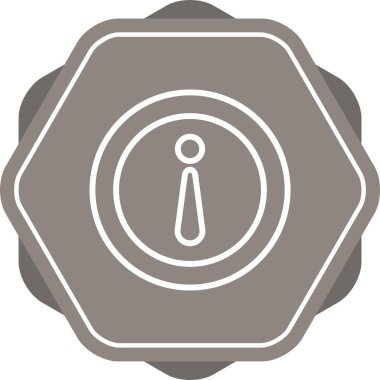 Dairedeki bilgi simgesinin web illüstrasyonu