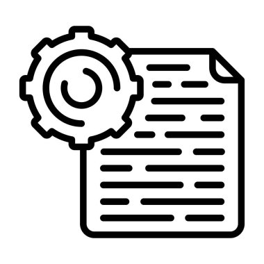 Dosya Yönetimi web simgesi basit illüstrasyon