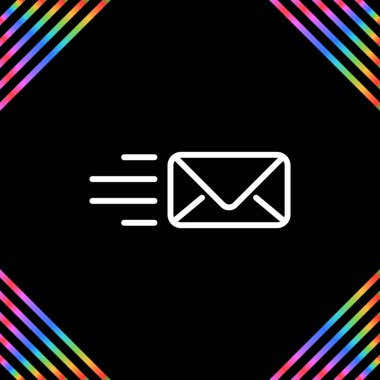 E-posta. Web simgesi basit illüstrasyon