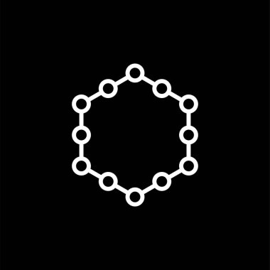 Basit bir altıgen simgesi, web basit illüstrasyonu