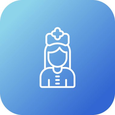  hemşire vektör simgesi modern basit resimleme