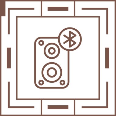 Taşınabilir Bluetooth Hoparlörünün vektör çizimi