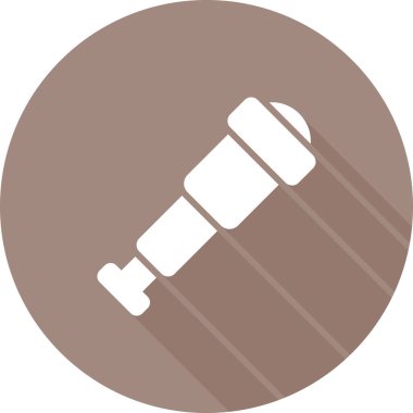 Teleskop simgesi. Eğitim ve bilim koleksiyonundan ince çizgili teleskop ikonu. Beyaz arkaplanda izole edilmiş ana hat vektörü