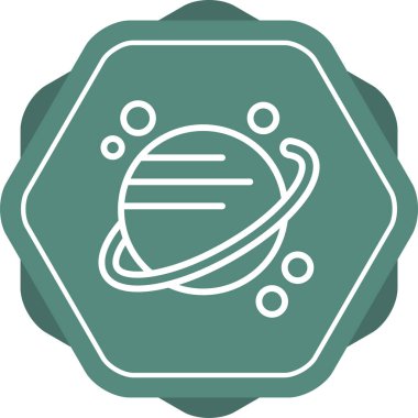 Gezegen web simgesi vektör illüstrasyonu 